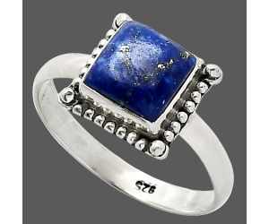Lapis Lazuli Ring size-9 SDR237232 R-1725, 8x8 mm