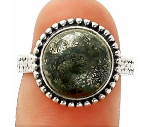 Nipomo Marcasite Agate Ring size-8 SDR237273 R-1071, 12x12 mm