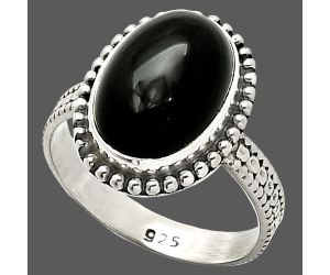 Black Onyx Ring size-8 SDR237281 R-1071, 10x14 mm