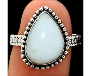 White Opal Ring size-9 SDR237295 R-1071, 10x14 mm