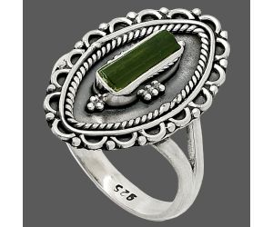 Green Tourmaline Stick Ring size-9 SDR237298 R-1557, 3x10 mm