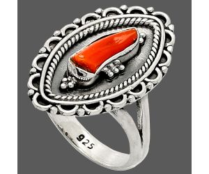 Coral Stick Ring size-7.5 SDR237307 R-1557, 2x10 mm