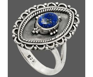 Lapis Lazuli Ring size-7.5 SDR237313 R-1557, 5x7 mm