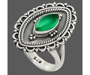 Green Onyx Ring size-6 SDR237315 R-1557, 5x10 mm