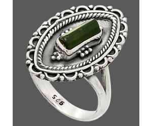 Green Tourmaline Stick Ring size-8.5 SDR237317 R-1557, 4x9 mm