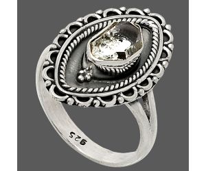 Herkimer Diamond Ring size-8 SDR237321 R-1557, 6x9 mm