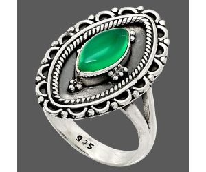 Green Onyx Ring size-7 SDR237324 R-1557, 5x10 mm