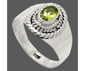 Peridot Ring size-6 SDR237335 R-1278, 4x6 mm