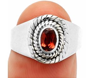 Hessonite Garnet Ring size-7 SDR237336 R-1278, 4x6 mm