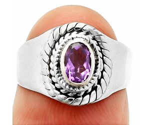 Amethyst Ring size-6 SDR237338 R-1278, 4x6 mm