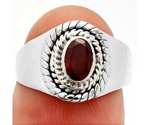 Hessonite Garnet Ring size-6 SDR237342 R-1278, 4x6 mm