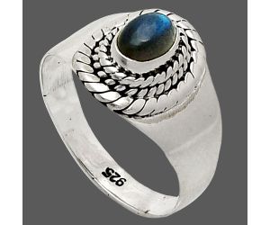 Blue Labradorite Ring size-6.5 SDR237351 R-1278, 4x6 mm