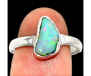 Ethiopian Opal Rough Ring size-9 SDR237357 R-1001, 6x11 mm
