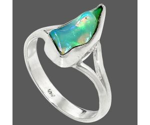 Ethiopian Opal Rough Ring size-8 SDR237378 R-1002, 6x14 mm