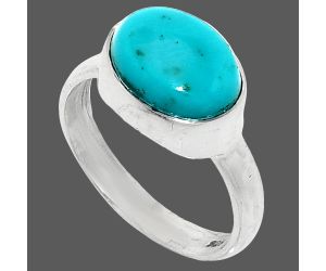 Natural Rare Turquoise Nevada Aztec Mt Ring size-7 SDR237412 R-1057, 9x11 mm