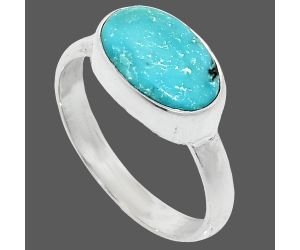 Natural Rare Turquoise Nevada Aztec Mt Ring size-9 SDR237416 R-1057, 8x13 mm