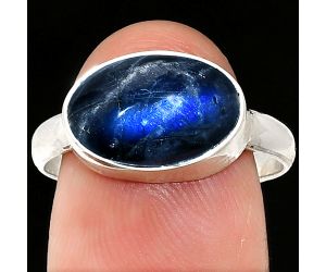 Blue Fire Labradorite Ring size-9 SDR237470 R-1057, 9x13 mm