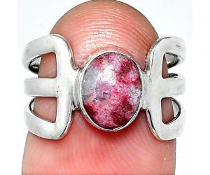 Pink Thulite Ring size-6 SDR237489 R-1162, 6x8 mm