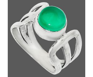 Green Onyx Ring size-6 SDR237490 R-1162, 8x8 mm