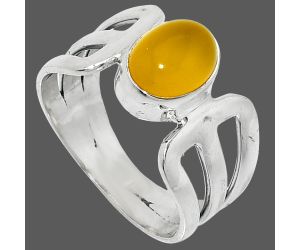 Yellow Onyx Ring size-8 SDR237496 R-1162, 7x9 mm