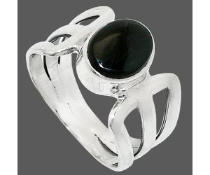 Black Onyx Ring size-6 SDR237504 R-1162, 7x9 mm