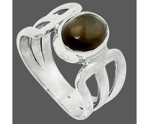 Gray Moonstone Ring size-6 SDR237505 R-1162, 7x9 mm