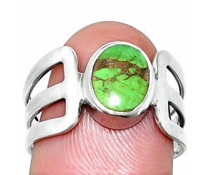 Copper Green Turquoise Ring size-8 SDR237522 R-1162, 8x10 mm