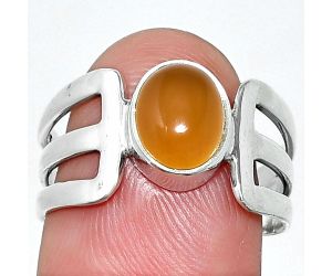 Yellow Onyx Ring size-8 SDR237526 R-1162, 7x9 mm