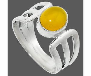 Yellow Onyx Ring size-8 SDR237526 R-1162, 7x9 mm