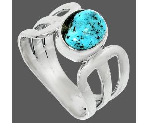 Natural Turquoise Morenci Mine Ring size-7 SDR237528 R-1162, 7x9 mm