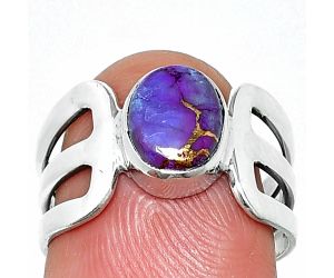 Copper Purple Turquoise Ring size-7 SDR237539 R-1162, 7x8 mm