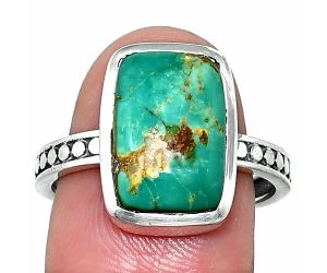 Natural Rare Turquoise Nevada Aztec Mt Ring size-9 SDR237555 R-1060, 9x14 mm