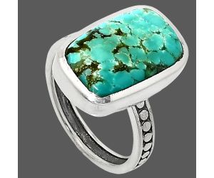 Natural Rare Turquoise Nevada Aztec Mt Ring size-7 SDR237562 R-1060, 10x16 mm