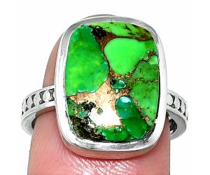 Copper Green Turquoise Ring size-8 SDR237568 R-1060, 12x15 mm