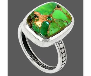 Copper Green Turquoise Ring size-8 SDR237568 R-1060, 12x15 mm