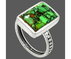 Green Matrix Turquoise Ring size-8 SDR237572 R-1060, 10x14 mm