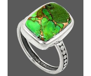 Copper Green Turquoise Ring size-8 SDR237575 R-1060, 10x14 mm