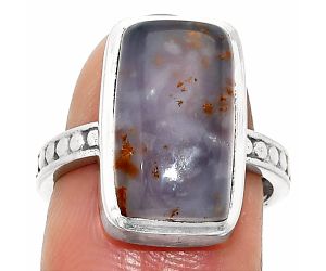 Robinson Ranch Plume Agate Ring size-7 SDR237581 R-1060, 9x16 mm