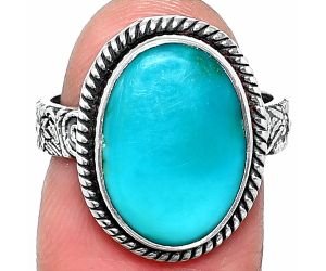 Natural Rare Turquoise Nevada Aztec Mt Ring size-7 SDR237609 R-1067, 11x15 mm
