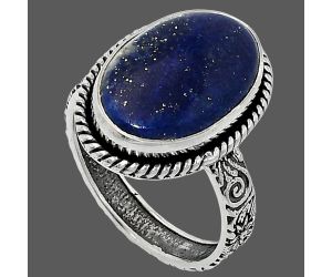 Lapis Lazuli Ring size-8.5 SDR237611 R-1067, 11x17 mm