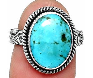 Natural Rare Turquoise Nevada Aztec Mt Ring size-6.5 SDR237630 R-1067, 11x14 mm