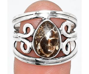 Turtella Jasper Ring size-8 SDR237672 R-1132, 8x11 mm