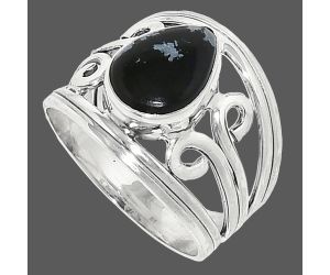 Snow Flake Obsidian Ring size-7.5 SDR237677 R-1132, 8x11 mm