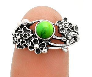 Floral - Green Mohave Turquoise Ring size-9 SDR237735 R-1041, 5x5 mm