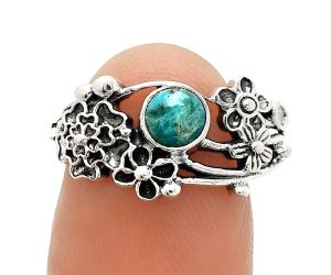 Floral - Azurite Chrysocolla Ring size-9 SDR237748 R-1041, 5x5 mm