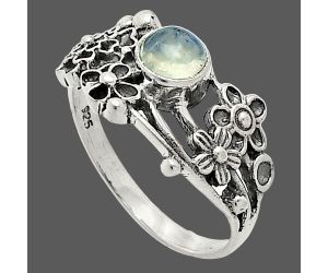 Floral - Rainbow Moonstone Ring size-7 SDR237769 R-1041, 5x5 mm