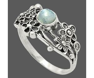 Floral - Rainbow Moonstone Ring size-8 SDR237772 R-1041, 5x5 mm