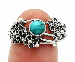 Floral - Sleeping Beauty Turquoise Ring size-9 SDR237796 R-1041, 5x5 mm