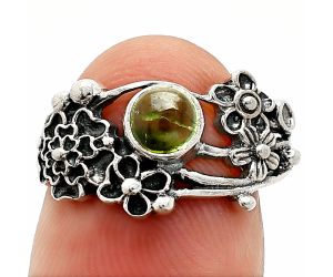 Floral - Natural Multi Tourmaline Ring size-7 SDR237805 R-1041, 5x5 mm