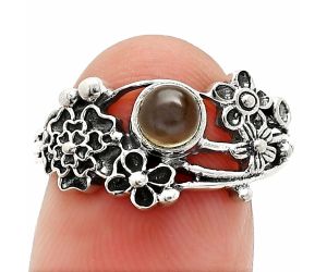 Floral - Gray Moonstone Ring size-9 SDR237807 R-1041, 5x5 mm